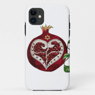 Coque Case-Mate iPhone Judaica Pomegranate Heart Hanoukka Rosh Hashanah