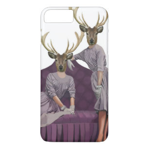 Coque iPhone 8 Plus/7 Plus Jumeaux de cerfs communs dans Dresses.jpg pourpre