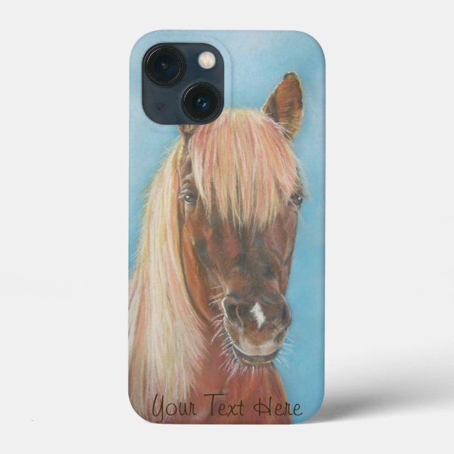 Coques Case-Mate iPhone jument de châtaigne équine avec cheval brun de cri (Verso)