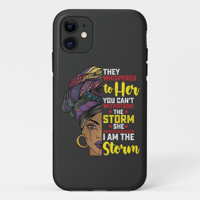 Coques Case-Mate iPhone Juneteenth Je Suis La Tempête Mélanine Fille Noire (Dos)