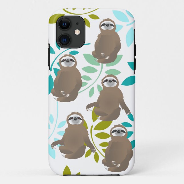 Coques Case-Mate iPhone Jungle Brown assis couché couchage paresseux (Dos)