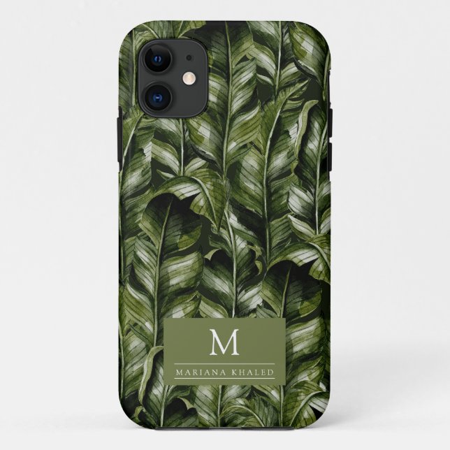 Coques Case-Mate iPhone Jungle palmier feuille fleurs de la forêt tropical (Dos)
