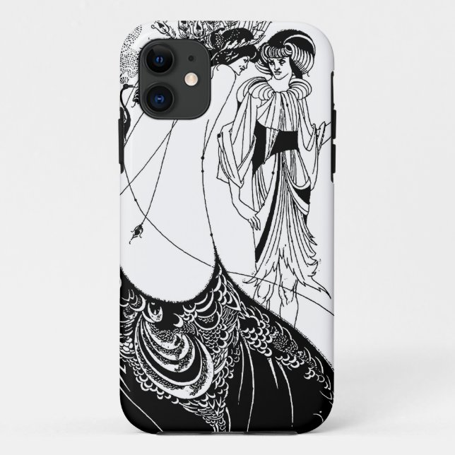 Coques Case-Mate iPhone Jupe Peacock Beardsley Art Nouveau (Dos)