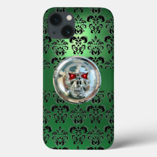 Case-Mate iPhone CASE JURIDIQUES JADE GREEN BLACK DAMASK