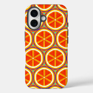 Coque Pour iPhone 16 Jus D'Orange En Pressé - Citrus Pop Art Bright