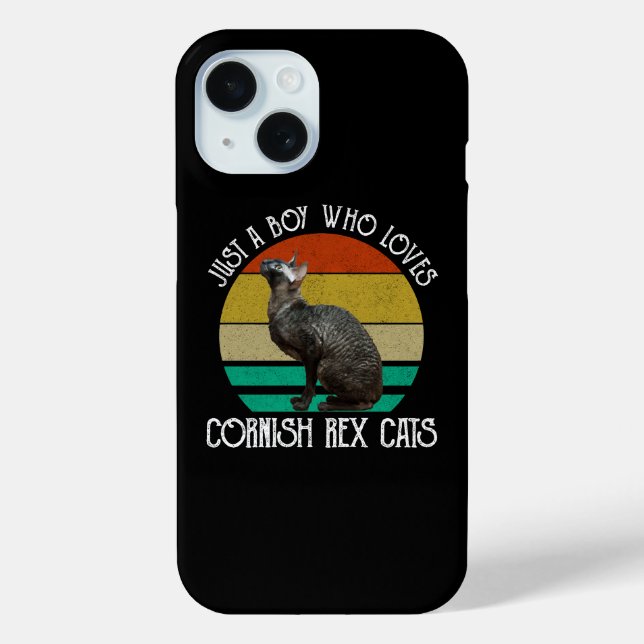 Coques Case-Mate iPhone Just A Boy Who Loves Cornish Rex Cats (Verso)