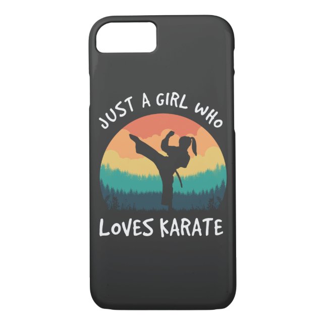 Coques Case-Mate iPhone Just a Girl Who Love Karate - Retro Karate Girl (Dos)