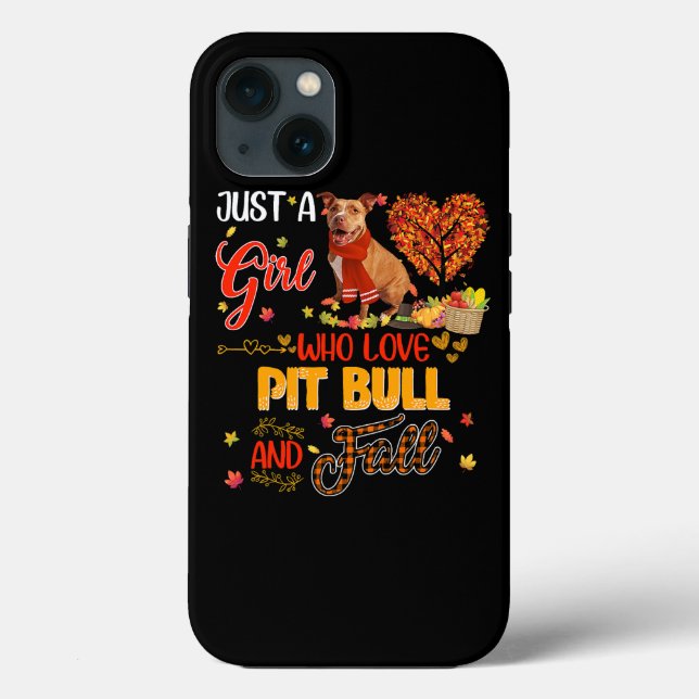 Coques Case-Mate iPhone Just A Girl Who Loves Pitbull And Fall Pumpkin Aut (Verso)