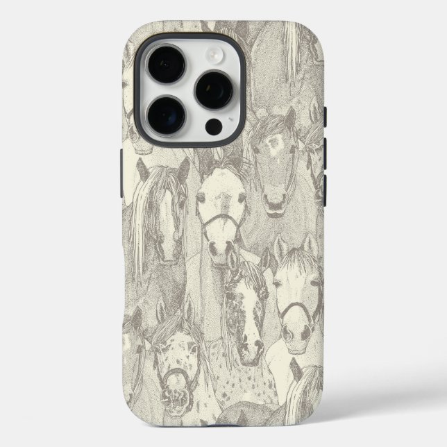 Coques Case-Mate iPhone just horses natural pearl (Verso)