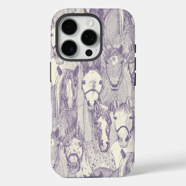 Coques Case-Mate iPhone just horses violet pearl (Verso)