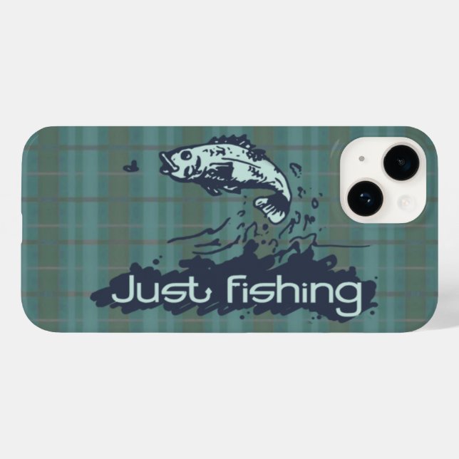 Coques Case-Mate iPhone Juste la pêche mens tartan vert (Verso (horizontal))