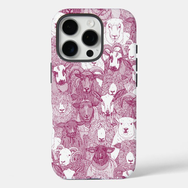 Coques Case-Mate iPhone juste mouton cerise blanc (Verso)