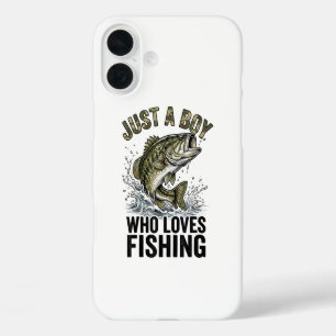 Coque Pour iPhone 16 Plus Juste un garçon qui aime la pêche au bar