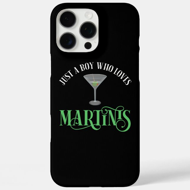 Coques Case-Mate iPhone Juste Un Garçon Qui Aime Les Martinis (Verso)
