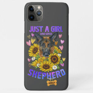 Case-Mate iPhone Case Juste une fille mignonne aime berger allemand tour