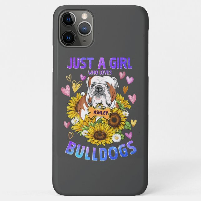 Coques Case-Mate iPhone Juste une fille mignonne aime l'anglais Bulldog Su (Dos)