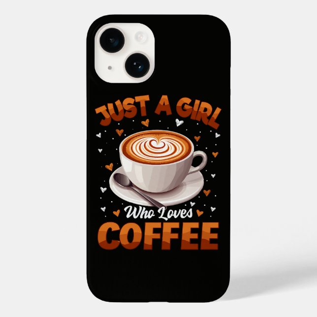 Coques Case-Mate iPhone Juste une fille qui aime le café (Verso)