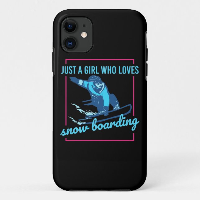 Coques Case-Mate iPhone Juste Une Fille Qui Aime Le Snowboard (Dos)