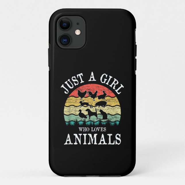 Coques Case-Mate iPhone Juste une fille qui aime les animaux (Dos)