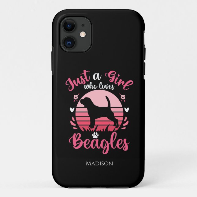 Coques Case-Mate iPhone Juste une fille qui aime les Beagles (Dos)