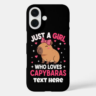 Coque Pour iPhone 16 Juste une fille qui aime les Capybaras