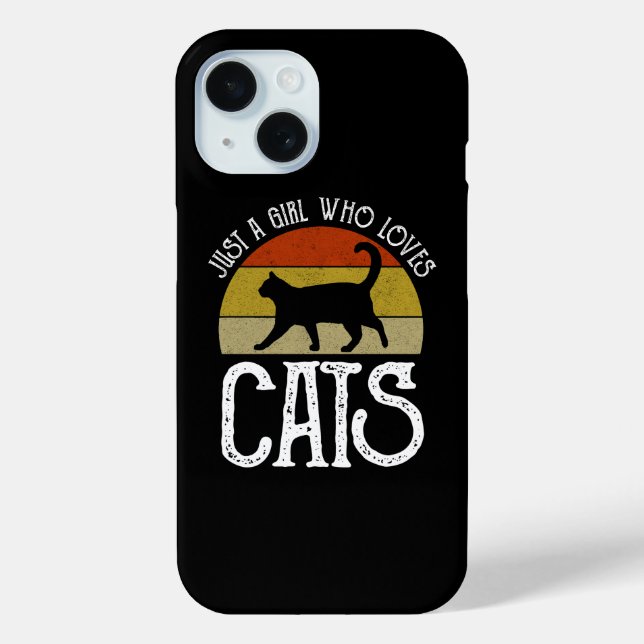 Coques Case-Mate iPhone Juste Une Fille Qui Aime Les Chats (Verso)