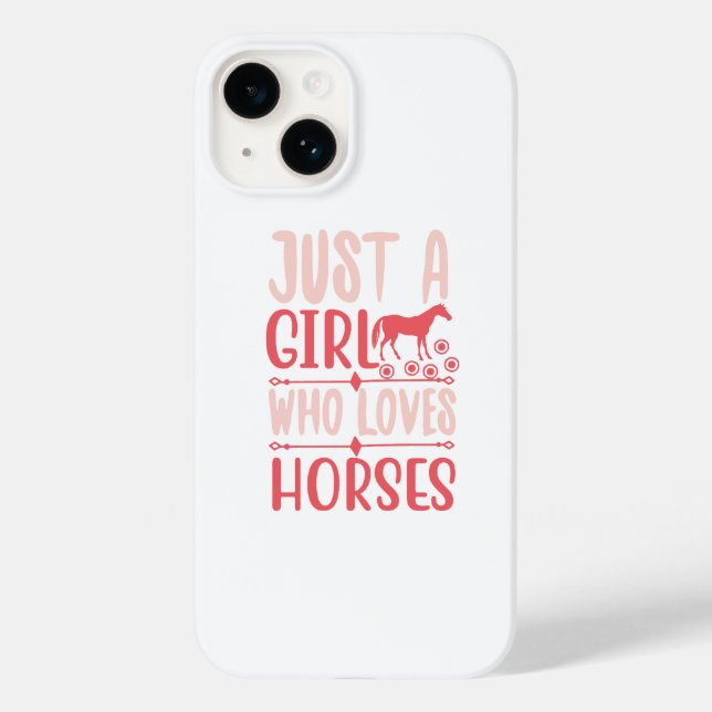 Coques Case-Mate iPhone Juste une fille qui aime les chevaux (Verso)