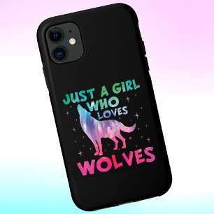 Case-Mate iPhone Case Juste une fille qui aime les loups aquarelle