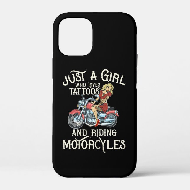 Coques Case-Mate iPhone Juste Une Fille Qui Aime Les Motos Drôle Art Gift. (Verso)