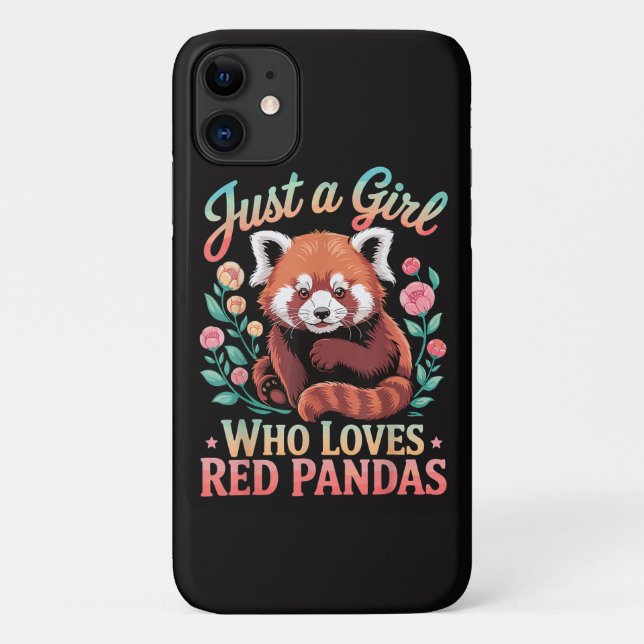 Coques Case-Mate iPhone Juste Une Fille Qui Aime Les Pandas Rouges (Dos)