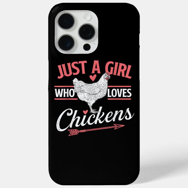 Coques Case-Mate iPhone Juste Une Fille Qui Aime Les Poulets - Pou Louveur (Verso)