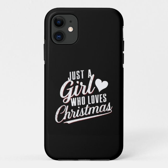 Coques Case-Mate iPhone Juste une fille qui aime Noël (Dos)