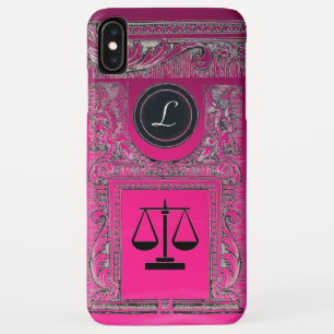 Coque Case-Mate iPhone JUSTICE BUREAU JURIDIQUE, PROCUREUR Monogramme ros