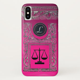 Coques Pour iPhone JUSTICE BUREAU JURIDIQUE, PROCUREUR Monogramme ros