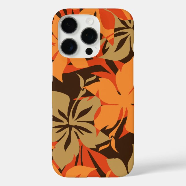 Coques Case-Mate iPhone Kaanapali Camo Hawaii Hibiscus Orange (Verso)