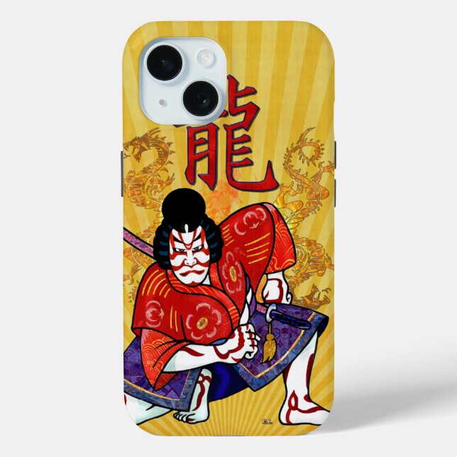 Coques Case-Mate iPhone Kabuki acteur japonais Folk Art (Verso)