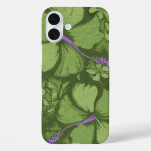 Coques iPhone 16 Plus Kahala Hibiscus Hawaiian Lava Rock Illustration