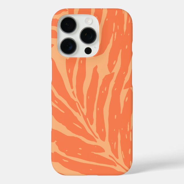 Coques Case-Mate iPhone Kahanu Garden Palme hawaïen Feuille orange (Verso)