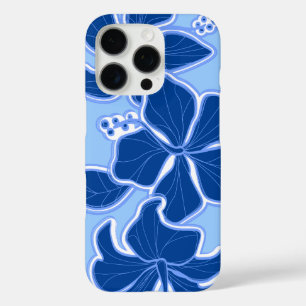 Coque iPhone 16 Pro Kailua Hibiscus Hawaiian Ingénié Floral Blue