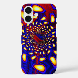Coque Pour iPhone 16 KaleidoBerries Psychédélique Verre fondu Fractal