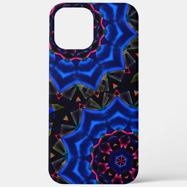 Coques Case-Mate iPhone Kaleidoscope avec cercle, dégradé saumon à bleu (Verso)