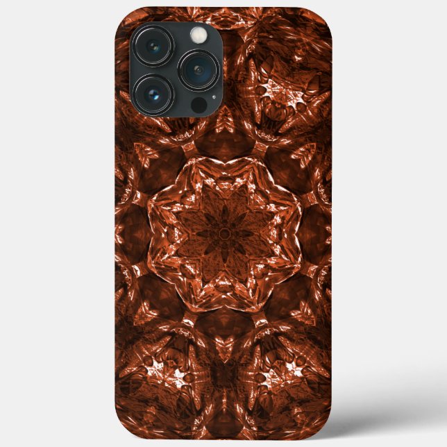 Coques Case-Mate iPhone Kaléidoscope circulaire caillot de terre brune rou (Verso)
