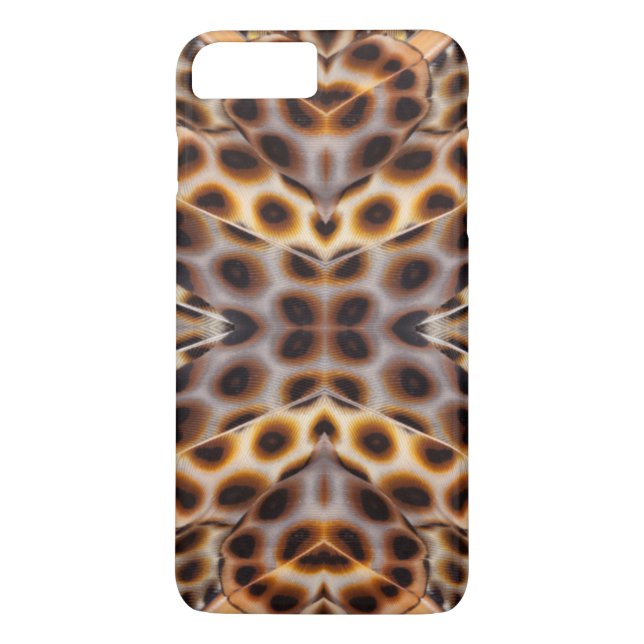 Coques Case-Mate iPhone Kaléidoscope de plumes de faisan brun (Dos)