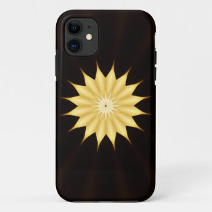 Coque iPhone 11 Kaleidoscope Design Bright Yellow Star