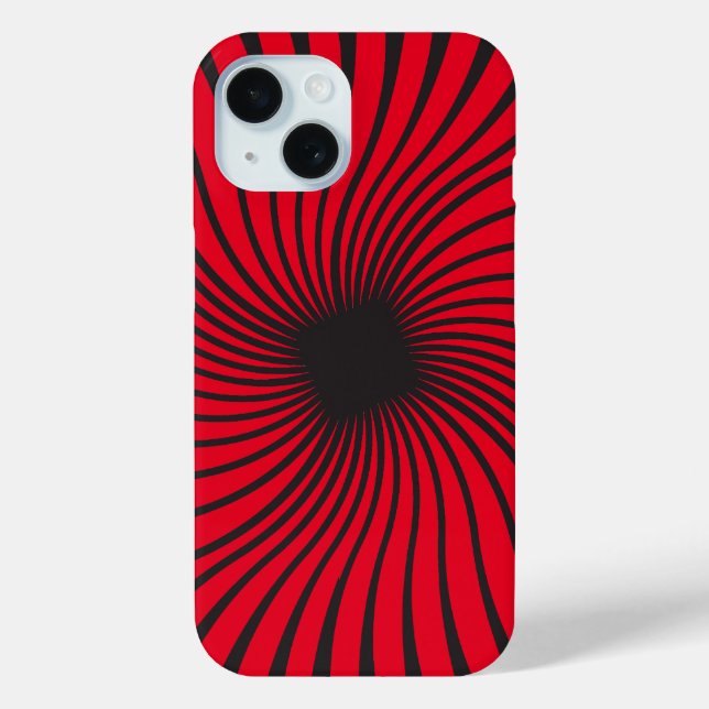 Coques Case-Mate iPhone Kaleidoscope noir et rouge (Verso)