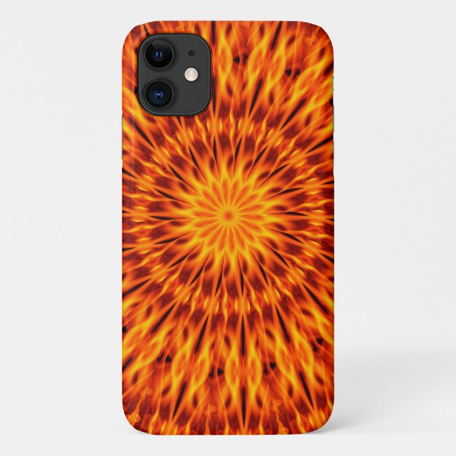 Coques Case-Mate iPhone Kaleidoscope Orange Flames (Dos)
