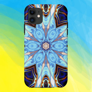 Case-Mate iPhone Case Kaleidoscope psychédélique Fleur Bleu et Orange