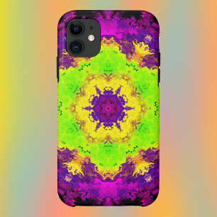 Case-Mate iPhone Case Kaleidoscope psychédélique vert jaune et violet