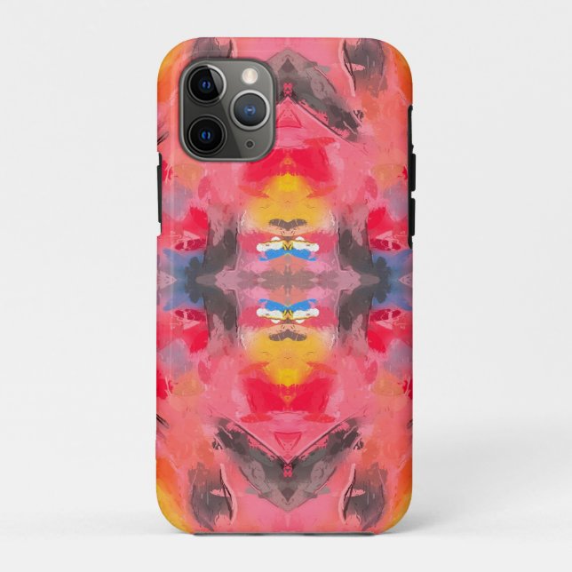 Coques Case-Mate iPhone Kaleidoscope rose Abstrait (Dos)