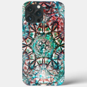Case-Mate iPhone Case Kaléidoscope rugueux dans le cyan brûlé par des tr